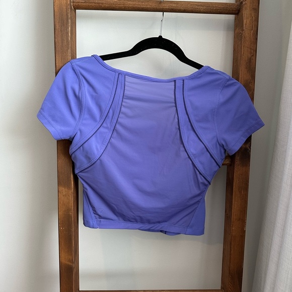 Lululemon Square Neck Mesh and Nulu Yoga T-Shirt - Picture 7 of 10